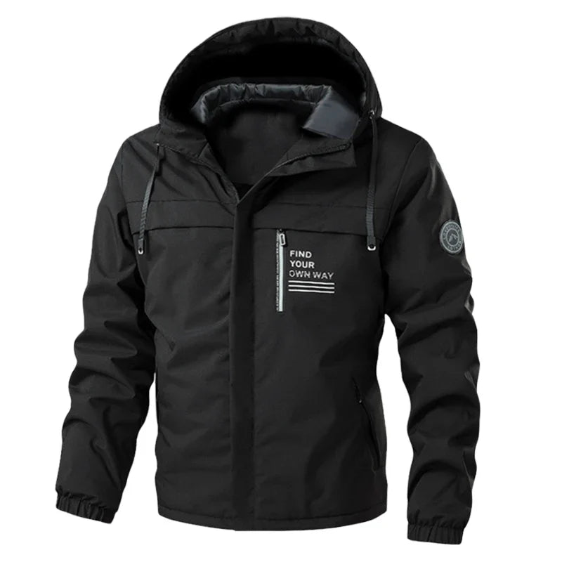 Signature Tunica Men's Lightweight Windbreaker Hooded Zip-Up Jacket for Hiking 1