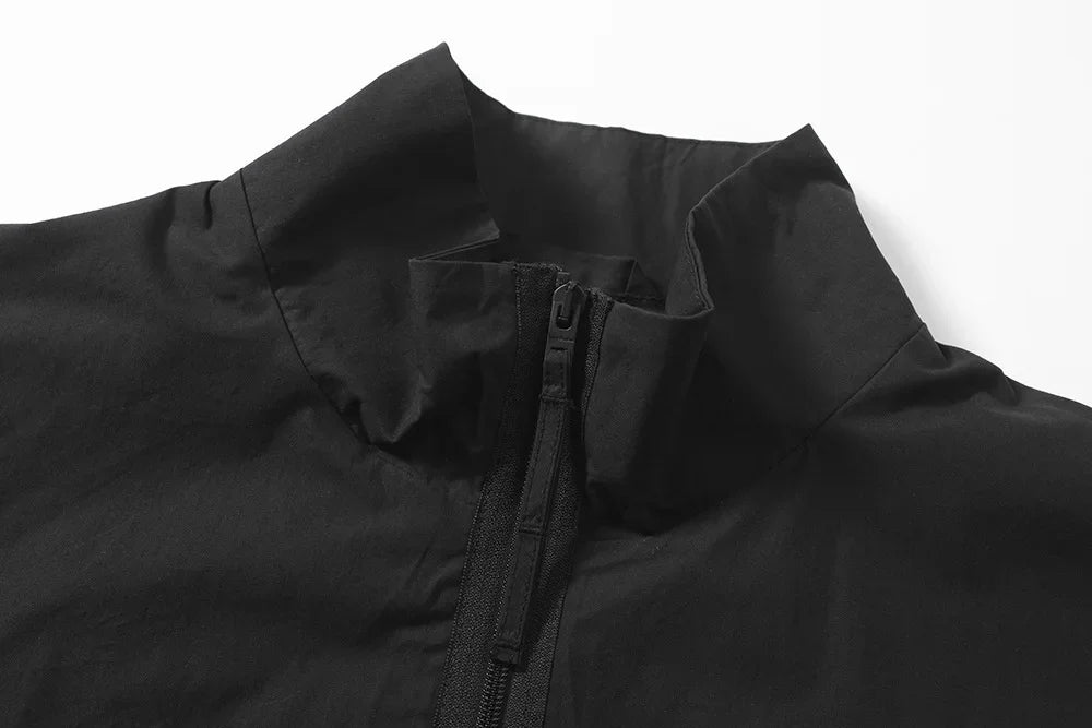 Signature Tunica Men's Loose Fit Streetwear Embroidery Stand Collar Coat Jacket