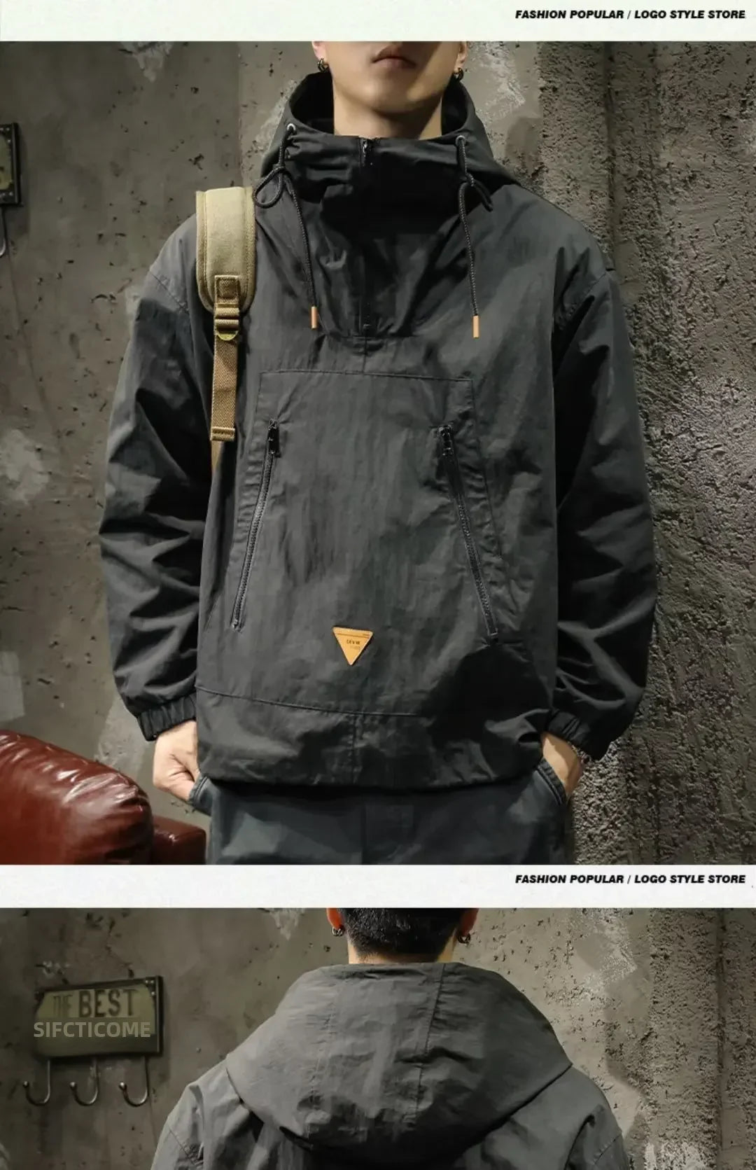 Signature Tunica Men's Style Half-Zip Hooded Outdoor Workwear Jacket