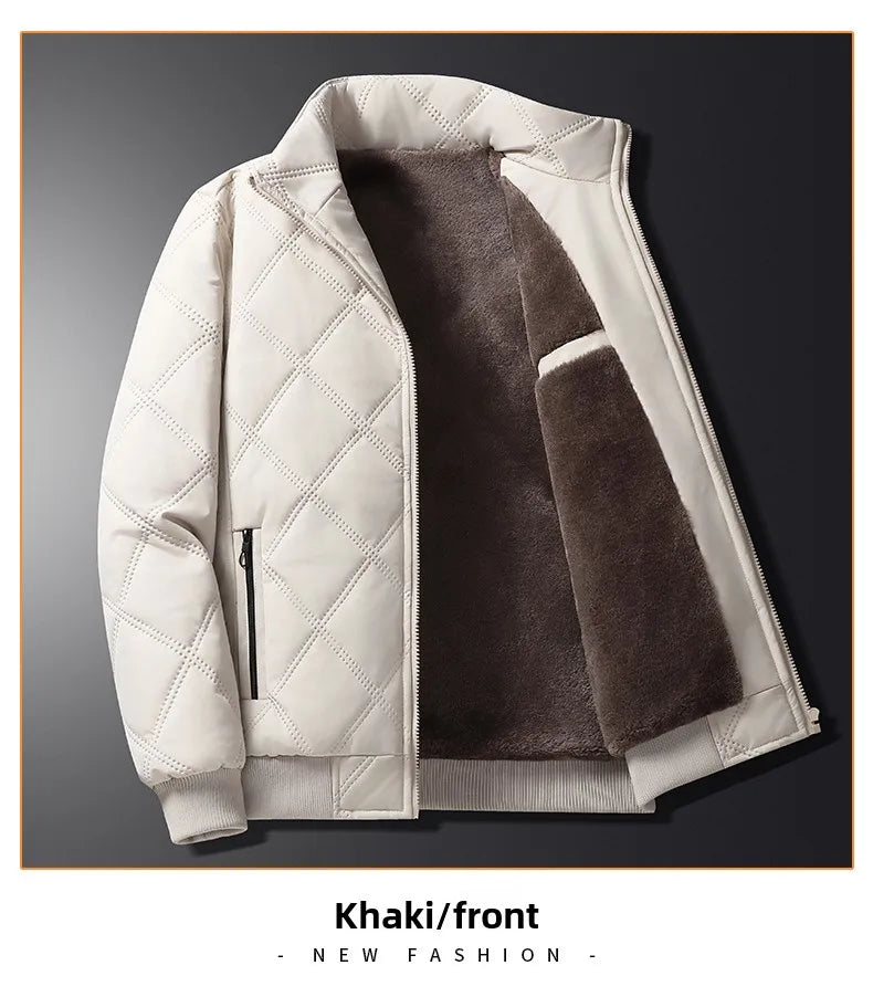 Signature Tunica Men's Thick Warm Parker Checkered Cotton Jacket