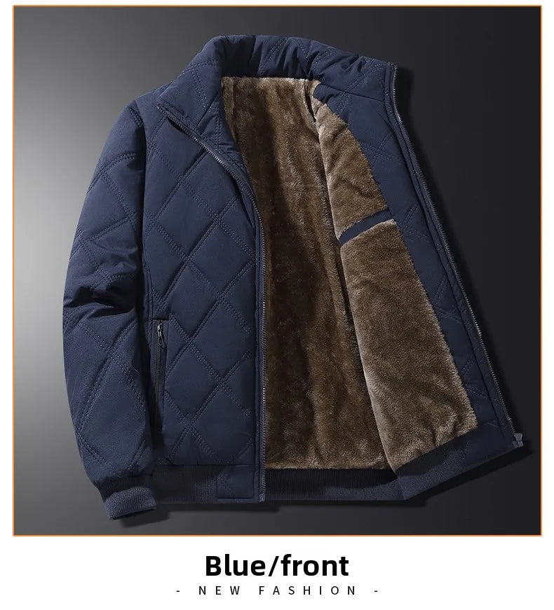 Signature Tunica Men's Thick Warm Parker Checkered Cotton Jacket