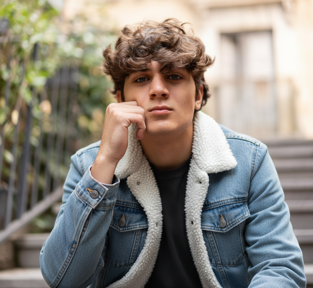 Signature Tunica Men's Fleece-Lined Denim Loose Fit Winter Coat Jacket